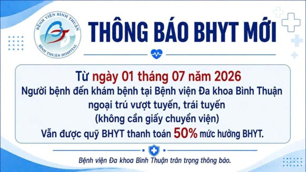 KHOA GÂY MÊ HỒI SỨC VIẾT BÀI BẢO HIỂM Y TẾ BỆNH VIỆN ĐA KHOA BÌNH THUẬN – MỞ RỘNG QUYỀN LỢI BHYT TỪ 01/7/2026